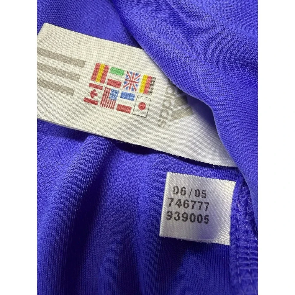 Vintage 2005 Adidas Response 1/4 Zip Pullover Purple Yellow Stripes Men's Medium